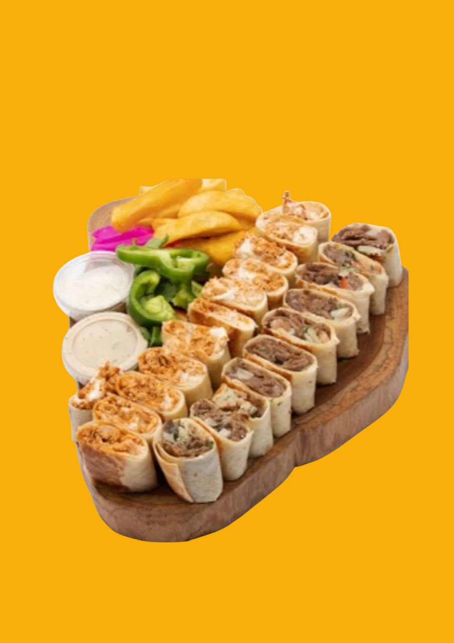 Mixed veal and chicken plate