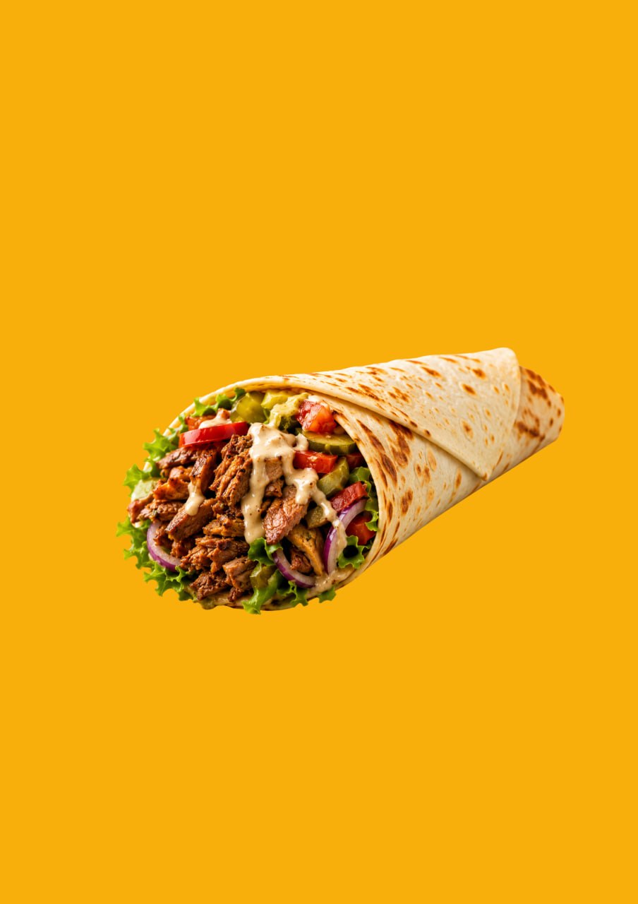 Veal shawarma wrap